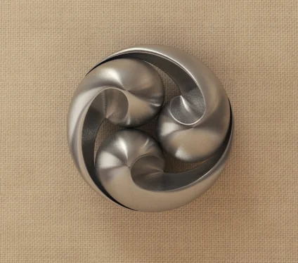 Original 3D render of the right Three Tears sculptural form